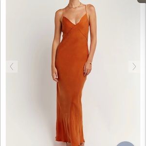 Burnt Orange slip dress